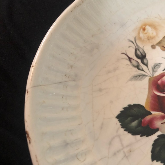 Vintage Serving Platter w Rose Motif - Picture 3 of 6